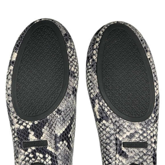 Tory Burch Tri Color Python Embossed Leather Minnie Flats Size 8.5 Animal Print - Picture 14 of 16